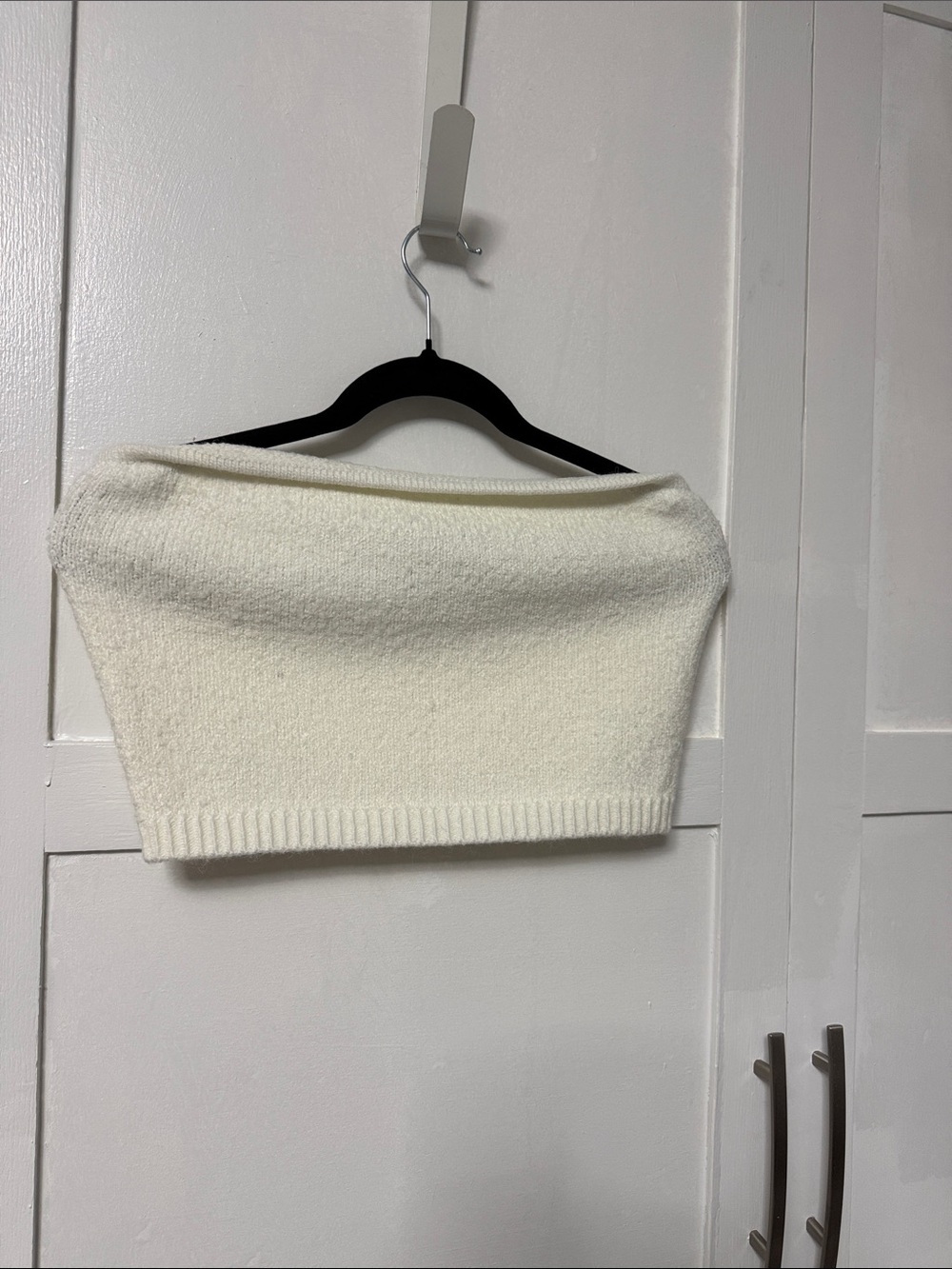 Dynamite Ivory Knit Off-Shoulder Top